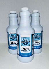 75% Vinegar – Concentrated Acetic Acid – All Natural Cleaning Vinegar – 4 Gal