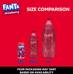 Fanta Strawberry Soda Fridge Pack, 12 Cans (12 fl oz Each) Sweet Fruity Soft Dri