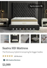 SAATVA HD KING 15.5″ MATTRESS MEDIUM FIRM NEW CLEARANCE FAST SHIP $3.6K MSRP