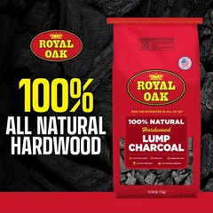100% All Natural Hardwood Lump Charcoal 15.4 LBS