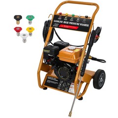 3950 PSI Gas High Pressure Washer 5 Nozzles Gas Powered Washer 2.6 GPM 212cc