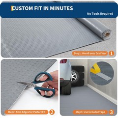 7.5×17/7.5×25/8×20 FT Garage Floor Mat, 2mm Thickened PVC Non-Slip Flooring Roll