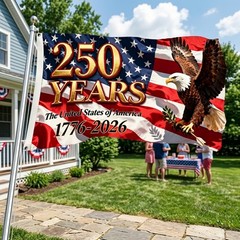 USA 250Th Anniversary Patriotic Design America Flag 3X5 Ft 1776-2026