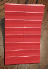 Wheel Chock with Rope, Red (E/F) 8.20 x 5.40 x 4.10 Inches