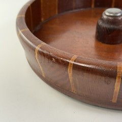 Vintage California Redwood Nut Cracker Bowl Standard Specialty Company MCM 1940s