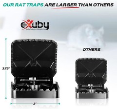 Large Powerful Rat Traps (4 Pack) – Kills Instantly with Powerful Steel Spring