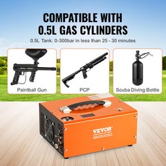 VEVOR PCP Air Compressor 4500PSI External Converter DC12V & AC115V Manual Stop
