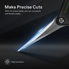 VIVOSUN 6.5″ Hand Pruner Pruning Shear W/ Straight Stainless Black and Green