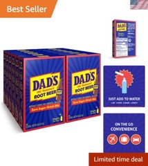 On-the-Go Dad’s Root Beer – 72 Sugar-Free Drink Mix Sticks for Anytime Enjoyment