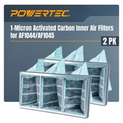 Powertec 75113-P2 Activated Carbon Air Filter 1 Micron Inner Filters For Wen