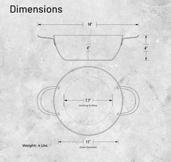 de Buyer 11″ MINERAL B Country Fry Pan 2 Handle Pro Oven Safe