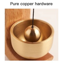 Magnetic Wood Doorbell Shopkeepers Bell Brass Entryway Wind Chime Home Decor