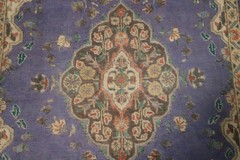 Purple Vintage Rug 5×6 Hand-knotted Wool Traditional Floral Carpet for Any Room
