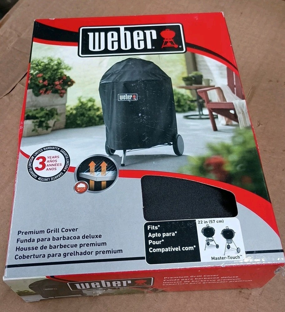Weber 22″ inch Black Premium Grill Cover Master-Touch Model 7150