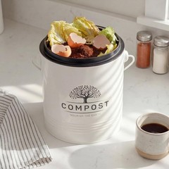 Countertop Compost Bin 1.3 Gal -Includes Inner Bucket Liner and Carbon Filter