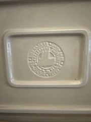 Longaberger Rectangular Pottery Serving Tray Heirloom Ivory 30370 NIB