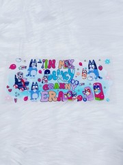 Bluey UV DTF Cup Wraps for 16 oz Glass Cups, 8 Sheets Transfers Variety