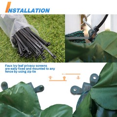 39/58in Artificial Faux Ivy Leaf Privacy Fence Screen Roll Home Yard Decor Hedge