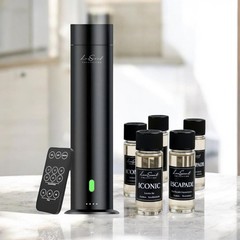 AROMA Mini Diffuser 1200 Sqft. SILVER W/ 5 PREMIUM Scents 20ml Hotel Collection