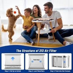 1-4 Pack 213 Replacement Filter MERV 13 20x25x4 for Whole House Air Purifier