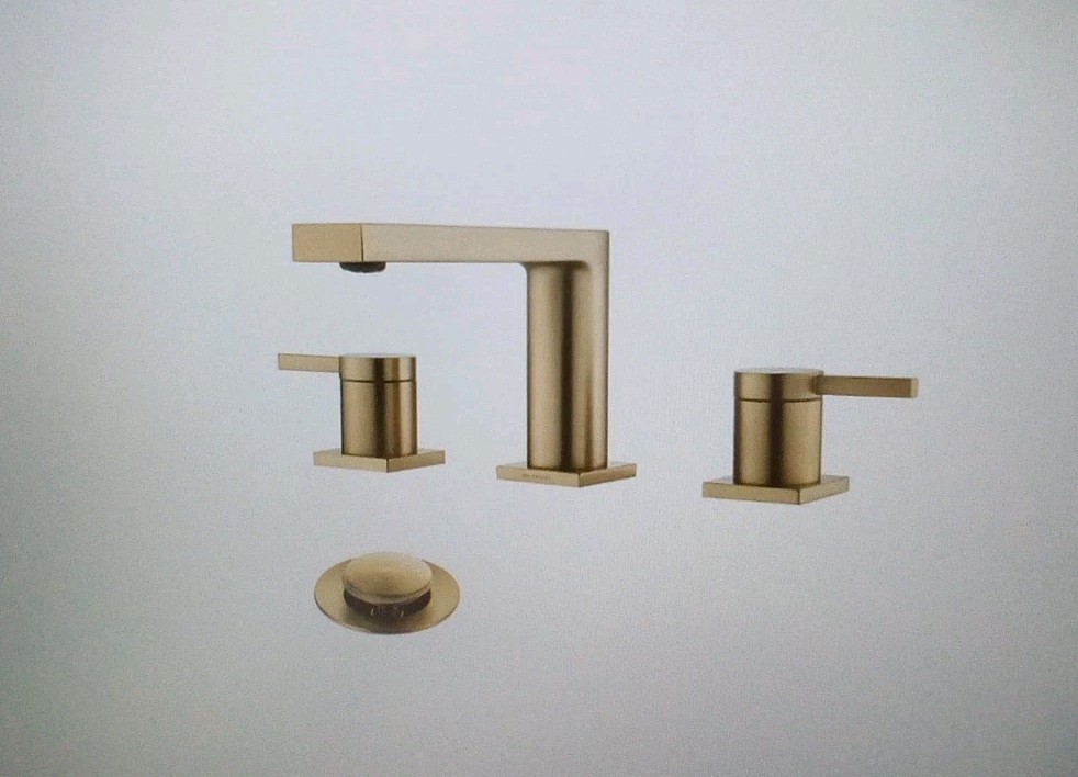 Mr. Faucet 2-Handle Wide Spread Bathroom Sink Faucet w/ Drain Assembly (k0088bg)