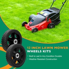 2x 12″ Push Lawn Mower Plastic Wheel Fit Craftsman Mower Generator Garden Tiller
