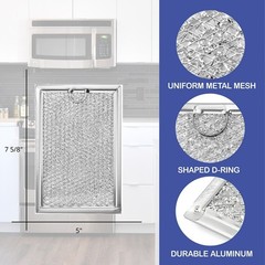 Microwave Grease Air filter replaces GE HotPoint Range WB06X10309, 4 Filters