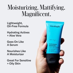 Geologie Hydro-Gel Moisturizer | Niacinamide + Hyaluronic Acid | Oily Skin