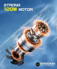 UIRWAY V3 Pool Vacuum for Above Ground Pools Upgraded 26.5 GPM High Powerful