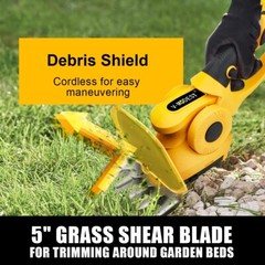 2-in-1 Cordless Hedge Shrubbery Trimmer Grass Shear For DeWALT 20V MAX Battery