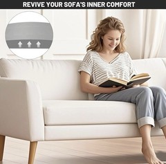 2 Couch Cushion Support for Sagging Seat 20″ X 20″ High Density Curved Foam Sofa