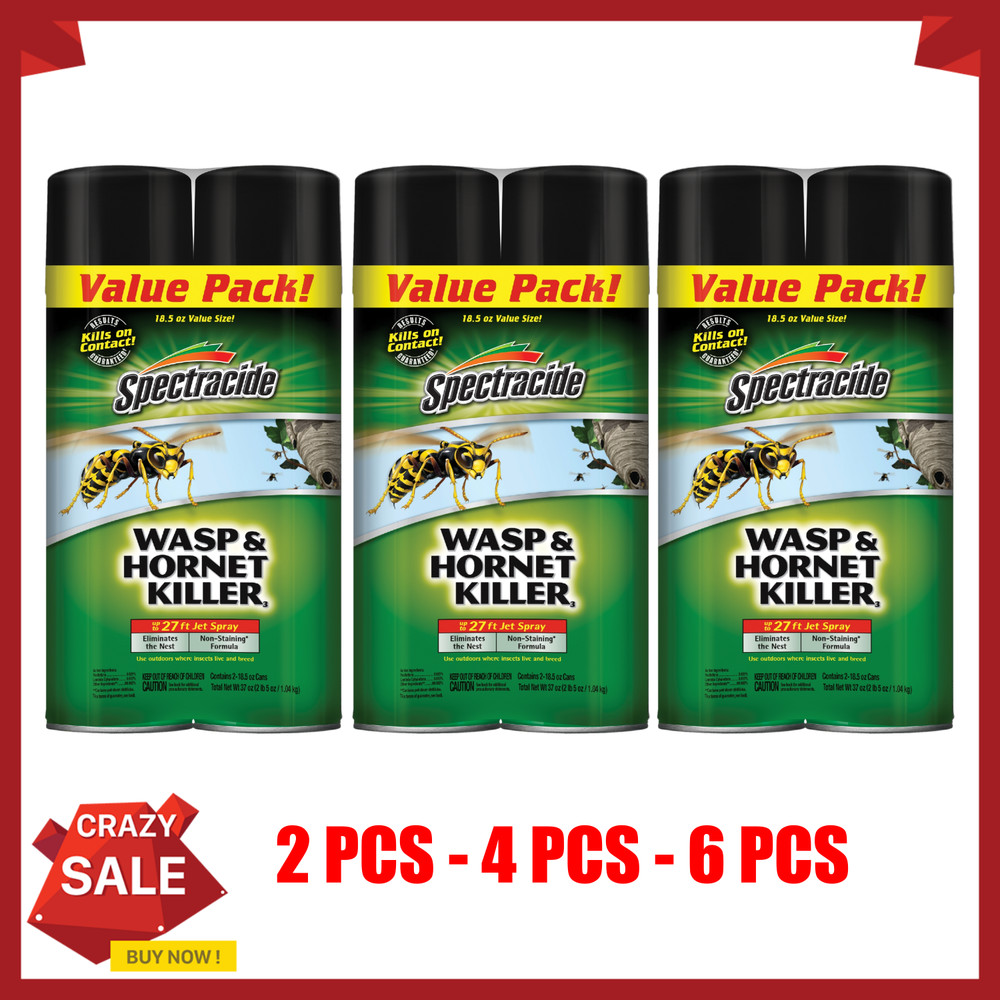 6 Pack Spectracide Wasp and Hornet Killer, 18.5 oz