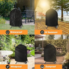 Grill Cover for Weber Charcoal Kettle- Heavy Duty Waterproof BBQ Cover 22″