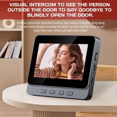 2.4G Wireless Smart Visual Intercom Video Doorbell Camera Monitor for Home US