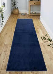 ConurDeals Antibacterial Hallway Kitchen Navy Color Soft Anti Slip Runner Rug