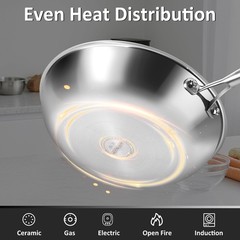 Titanium Non-stick Frying Pan with Lid, 8, 10, and 12 Inch Hammered Nonstick …