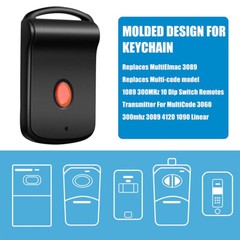 2PC Garage Door Gate Opener Transmitter 10 Digit Pins Code Remote Control 300MHz