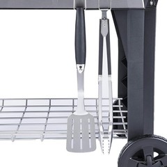 Weber Pulse 2000 Electric Grill Rolling Cart w/Foldable Table, Black BRAND NEW