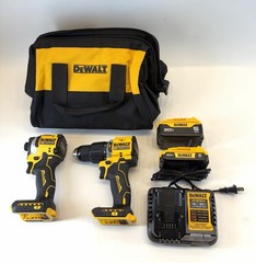 DeWalt Atomic 20V Max Impact Driver/ Hammer Drill 5Ah & 2Ah Batteries DCK200D1P1