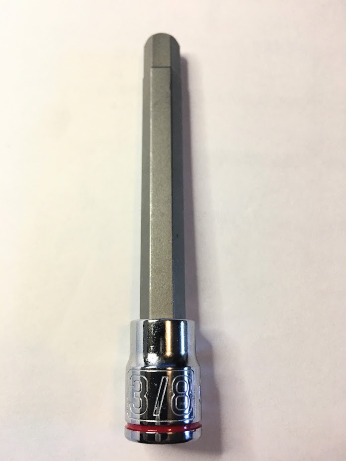 QUINN 3/8″ x 3/8″ Dr Hex Bit Socket – 4.2 in long – Free USA Shipping