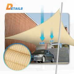 Permeable Shade Sail Patio Awning Outdoor Garden Patio Sun Canopy Shelter Cover