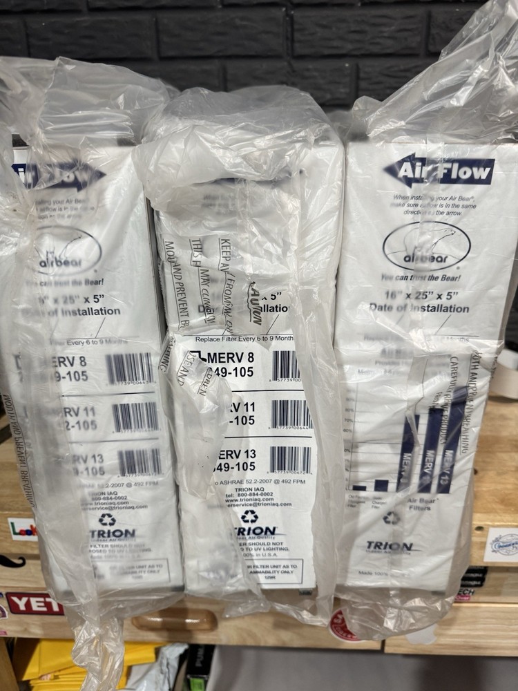 Trion Air Bear 16 x 25 x 5 Inch MERV 13 Air Purifier Filter Lot Of 3
