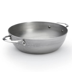 De Buyer Mineral B 9.5-Inch Carbon Steel Country Fry Pan with Two Handles