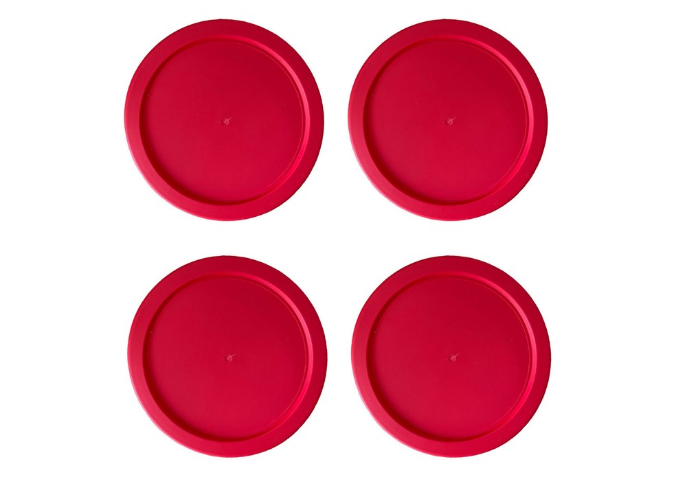 Replacement Lid for Pyrex 1-CUP Storage Cover 4″ Bowl 7202-PC Red (4-Pack)