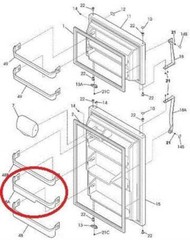 Middle Door Bin Compatible with Frigidaire or Kenmore Refrigerator 240337901