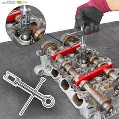 Engine Alignment Locking Timing Tool Kit with 4PCS Camshaft Adjuster Tool Kit, C