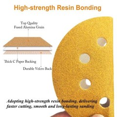 100-PACK 5 inch Sanding Discs 8-Hole Hook Loop Orbital Sander Paper 40-1000 Grit