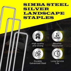 Landscape Staples 4/6/8/10/12 Inches 11 Gauge Galvanize Garden Stakes Fabric SOD