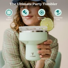 REDUCE Saltini 16 oz Insulated Cocktail Tumbler with Lid, Shatterproof