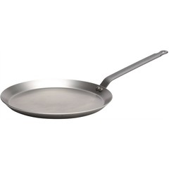 De Buyer Mineral B Round Carbon Steel Crepe/Tortilla Nonstick Pan, 10.25 inches